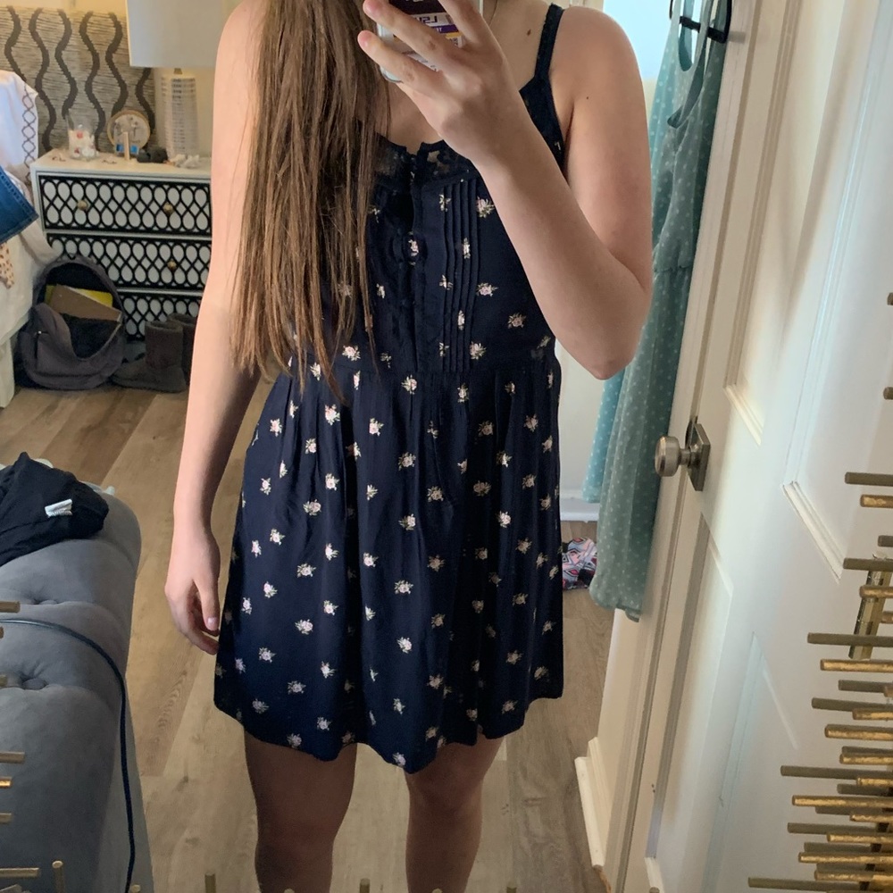 Navy flower Dress!!